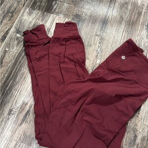 Lululemon Athletica Maroon Track Pants